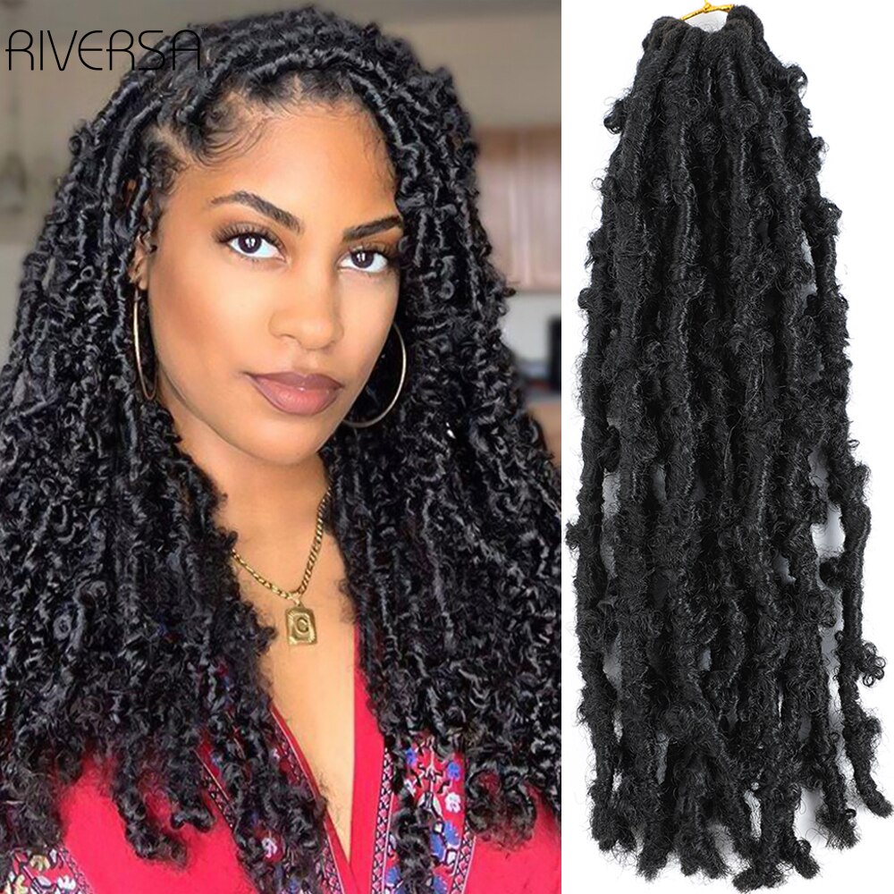 14 ġ  Locs Crochet Hair 1-9 / Easy Braiding   Butterfly Locs For Black Women Passion Twists Riversa